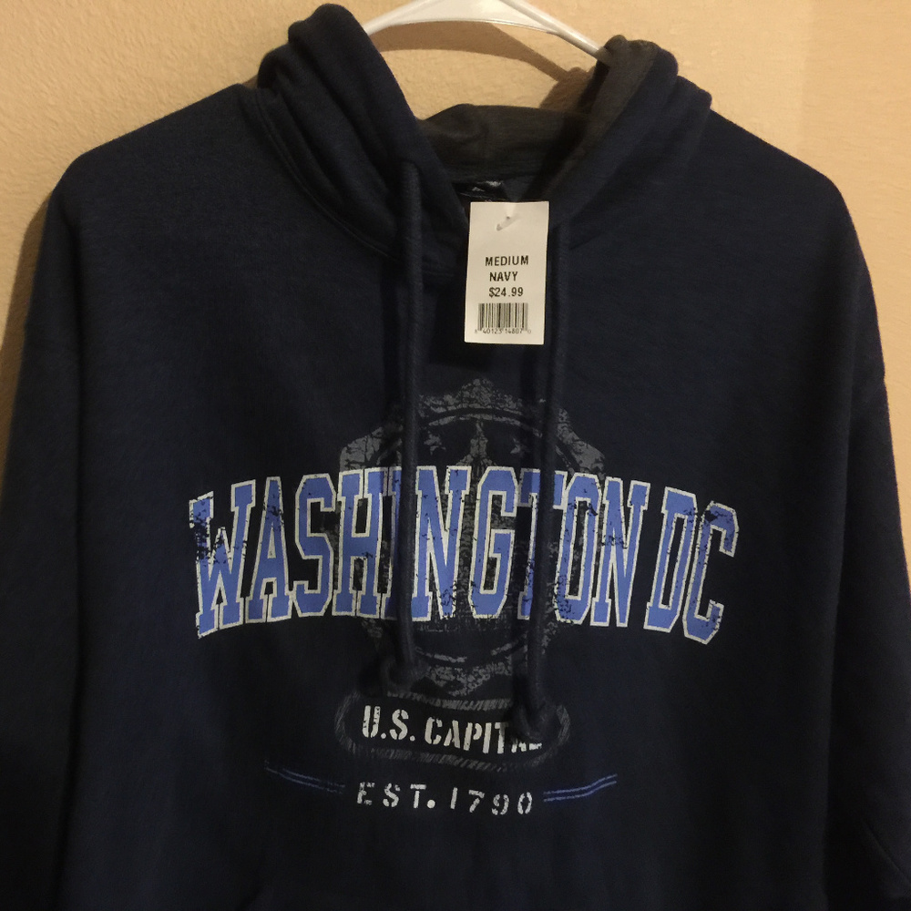 POINT SPORTWEAR Men's Blue Hoodie Sweatshirt SZ. M